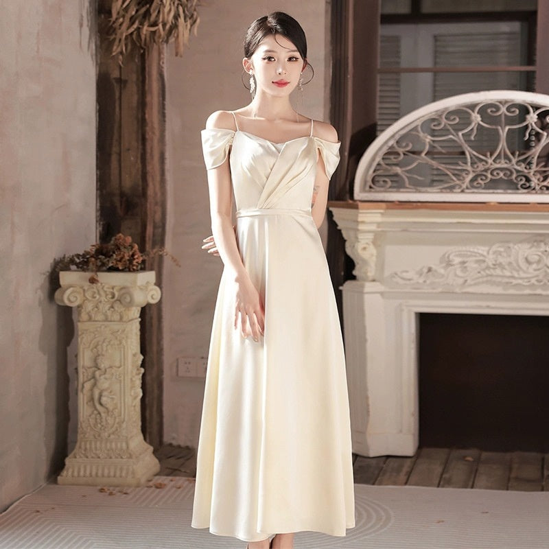 Summer Champagne Niche High-End Dress