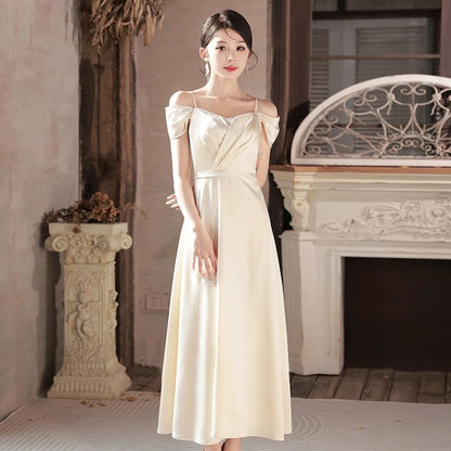 Summer Champagne Niche High-End Dress