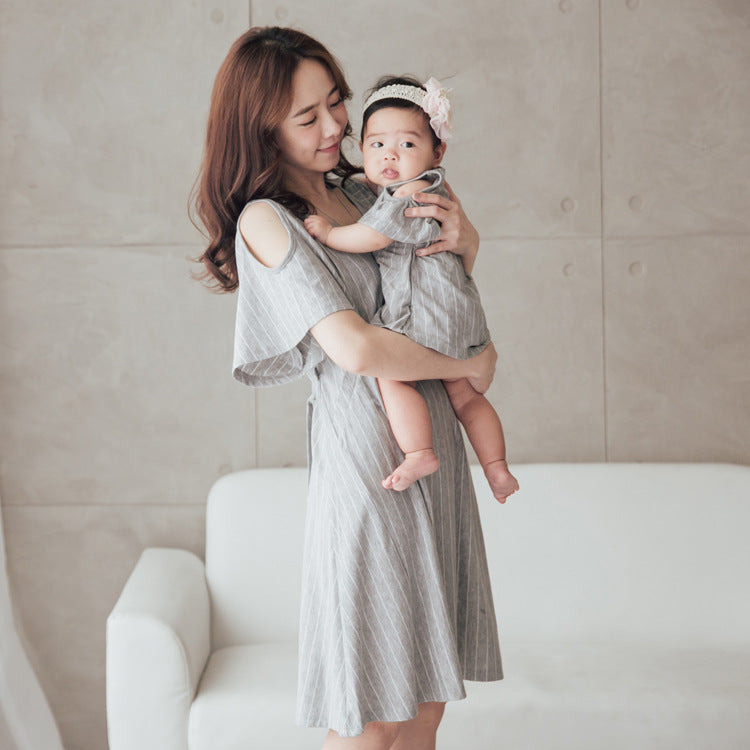 Maternity Dress Breastfeeding Parent Child Go Out Style - myETYN