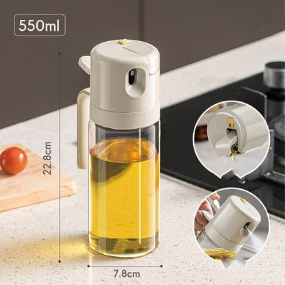 2 In 1 Oil Sprayer Bottle BBQ Cooking Oil Dispenser Olive Oil Pourers Sprayer Kitchen Baking Oil Mister Vinegar Bottle - myetyn