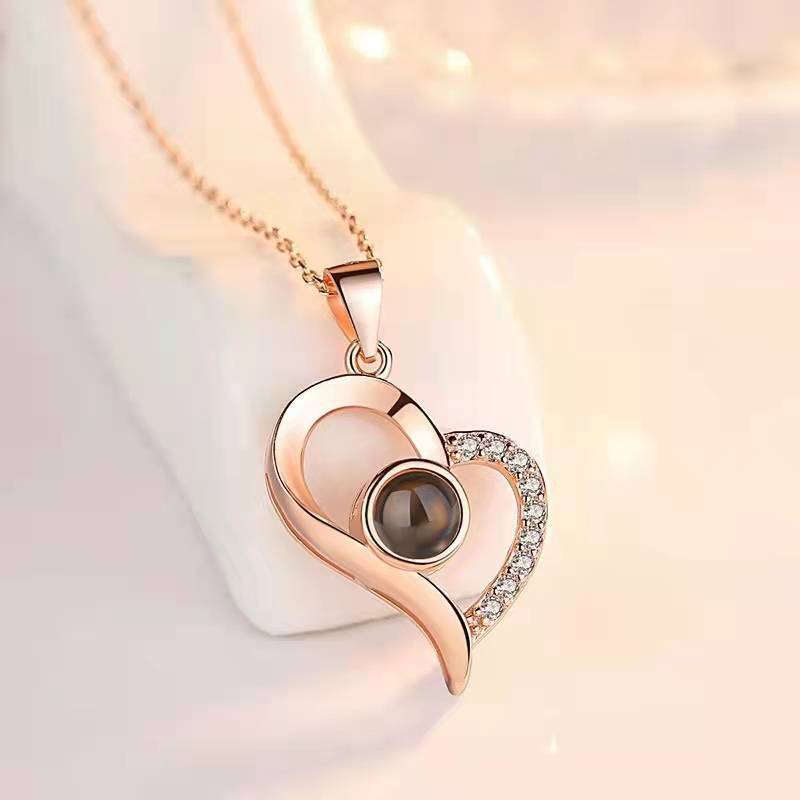 Hot Valentine's Day Gifts Metal Rose Jewelry Gift Box Necklace For Wedding Girlfriend Necklace Gifts - myETYN