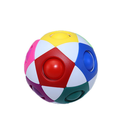 Decompression Soccer Rainbow Ball Magic Cube 12-hole Intellectual Toys Decompression Ball Magic Ball Small Toys