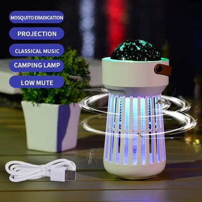 2 In 1 Electric Mosquito Killer Lamp Star Ceiling Projection Kill Mosquitoes For Outdoor And Indoor - myetyn