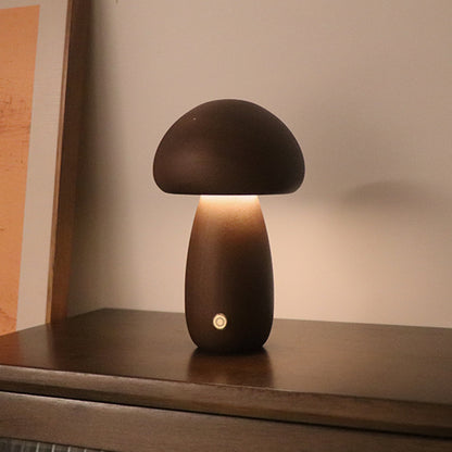 INS Wooden Cute Mushroom LED Night Light With Touch Switch Bedside Table Lamp For Bedroom Childrens Room Sleeping Night Lamps Home Decor - myETYN