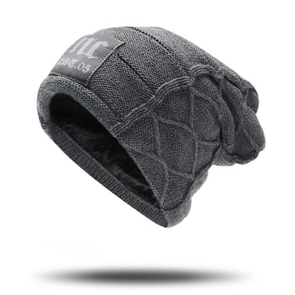 Winter Double Layer Fleece Thickened Men's Wool Knitted Hat - myETYN