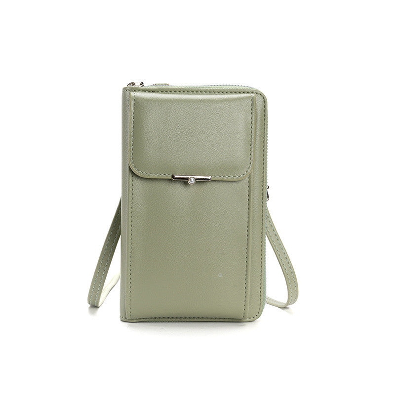 Fashion Large Capacity Mobile Phone Bags Women Small Zipper Crossbody Shoulder Bag Long Wallet - myETYN