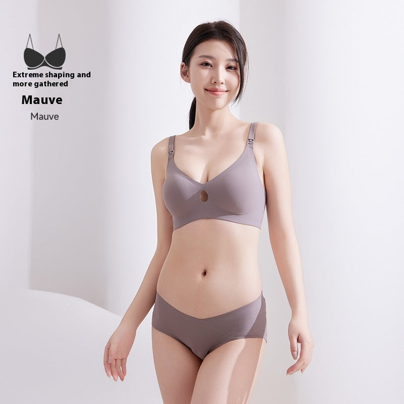Pregnant Women's Wireless Push-up Nursing Bra