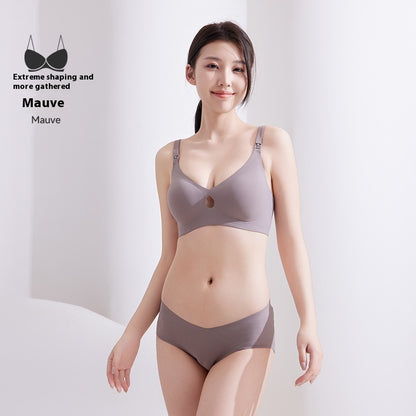 Pregnant Women's Wireless Push-up Nursing Bra
