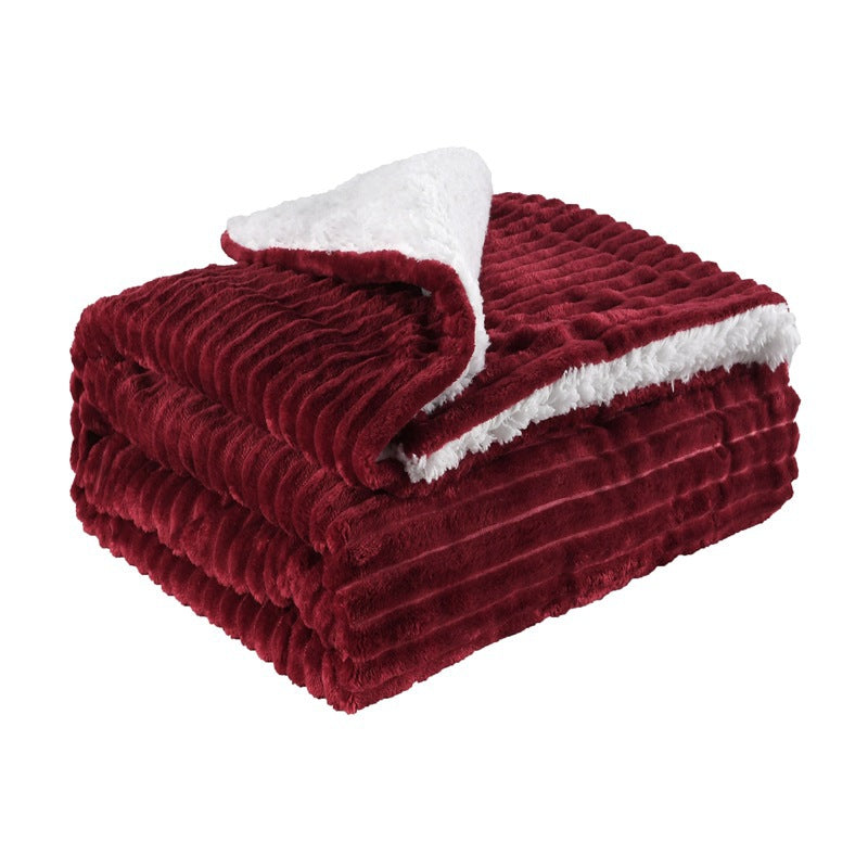 Thickened Flannel Lamb Wool Composite Double Blanket: The Ultimate Leisure and Gift Blanket