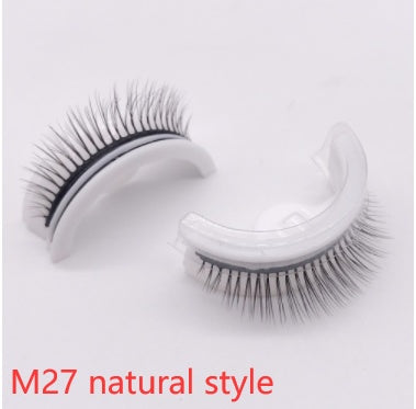 Reusable 3D Mink Lashes Natural False Eyelashes Self Adhesive Fake Glue Free Makeup Eyelash Extension Silk