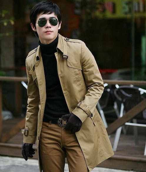 Korean Version Slim Fitting Single Breasted British Men's Coat - myETYN