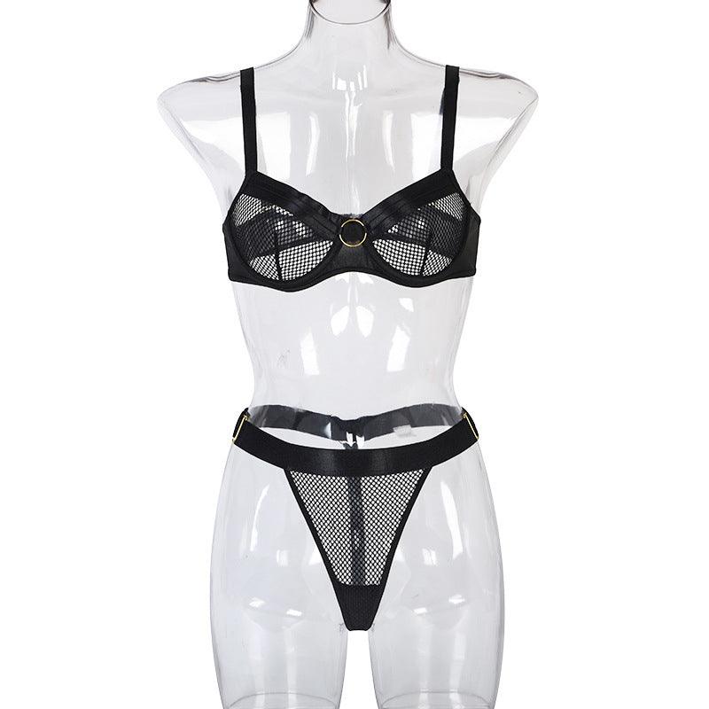 Mesh Stitching Ladies Sexy Lingerie Set