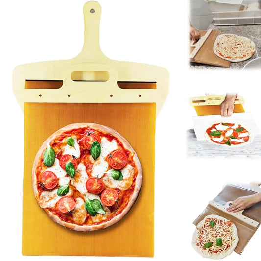 Kitchen Gadgets Sliding Pizza Shovel Non Stick Pizza Smooth Cutting Board Storage Transfer Board Kitchen Baking Tool - myETYN