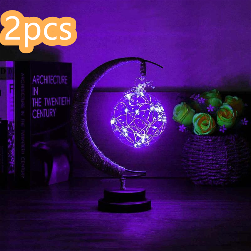 Led Moon Light Wrought Iron Ornament Light Star Shape Copper Wire Light Decorative Light USB Battery - myETYN