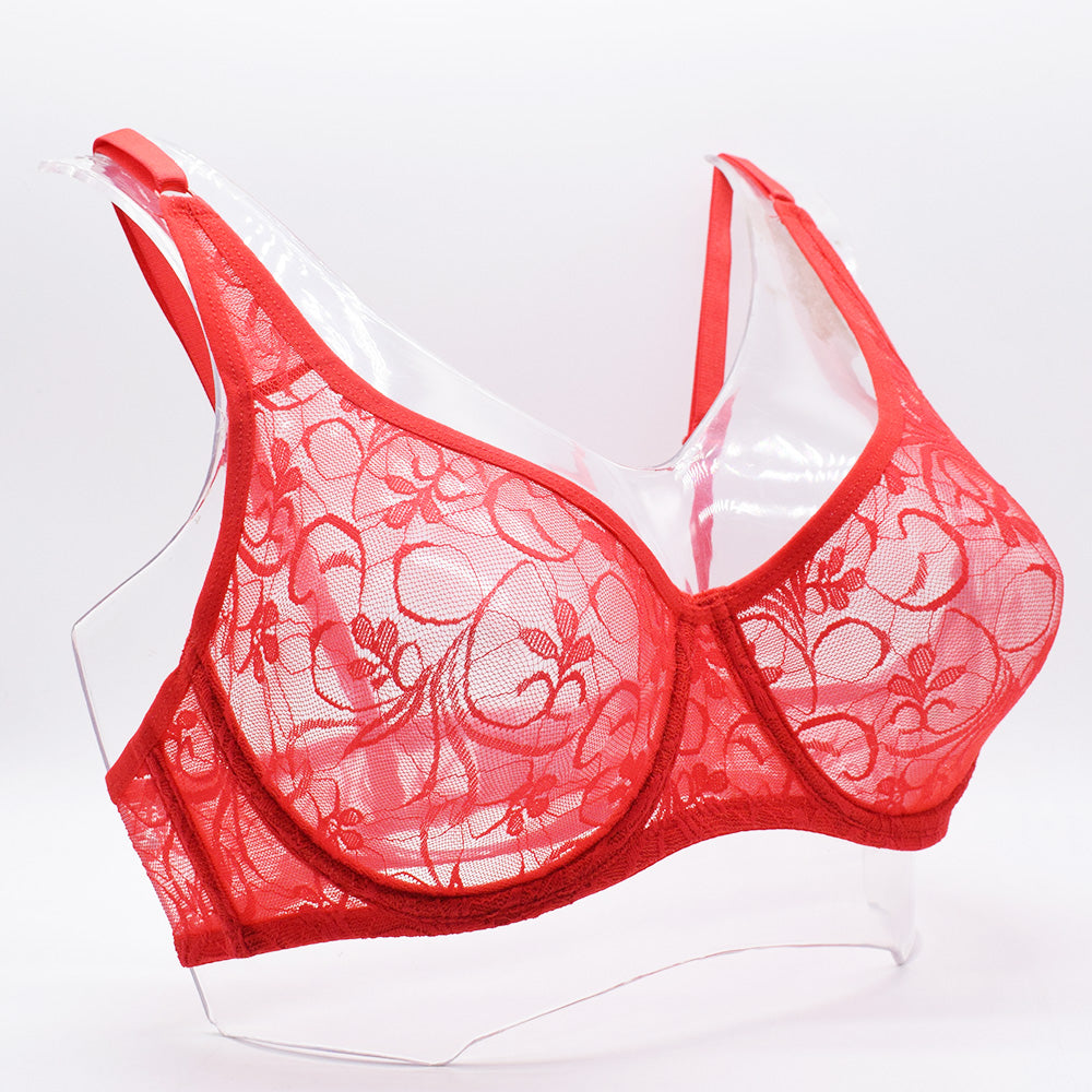 Plus Size Lace Bras For Women Underwired BH Hollow Out - myETYN