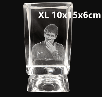 3D Laser Square Crystal Photo Frame With Love Custom Glass Cube - myetyn