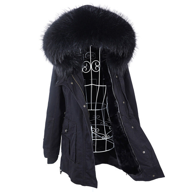 Women’s Faux Fur Collar Winter Coat | Luxury Leisure Polyester Overcoat – XS to XXL