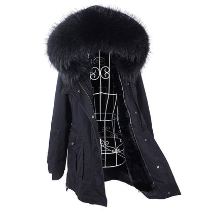 Women’s Faux Fur Collar Winter Coat | Luxury Leisure Polyester Overcoat – XS to XXL