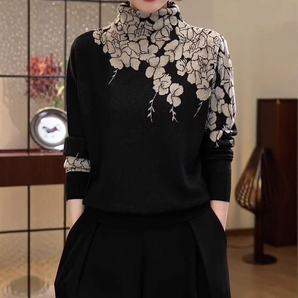 Women's Korean-style Socialite Style High-end Long-sleeved Sweater