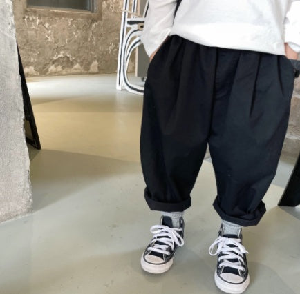 New Korean Children's Side Pocket Casual Trousers