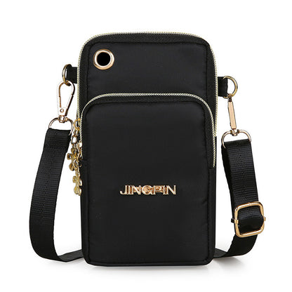 Mobile Phone Bag Women Shoulder Bag 3-layer Zipper Design Small Crossbody Shouder Bags Wallet Coin Purse - myETYN