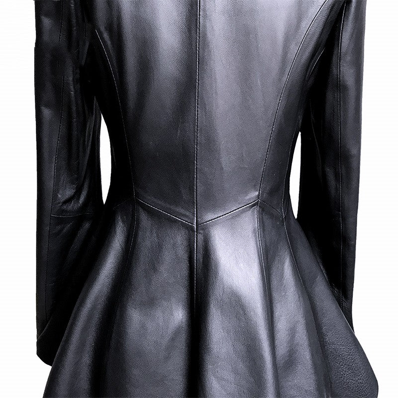 Women’s Slim-Fit Black Short Leather Jacket
