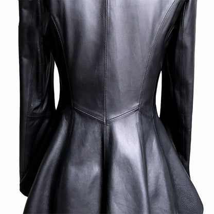 Women’s Slim-Fit Black Short Leather Jacket
