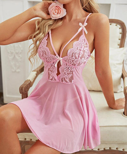 Pajamas Mesh Lace Sling Transparent Lingerie