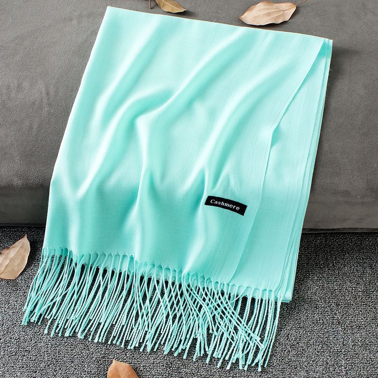 Fashion Simple Solid Color Tassel Scarf Shawl - myETYN