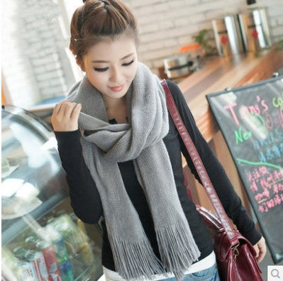 Warm Cashmere Like Monochrome Scarf Shawl - myETYN