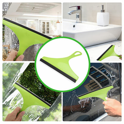 3X Glass Window Wiper Cleaner Squeegee Shower Screen Mirror Home Car Blade Brush Simple Green Car Glass Window Cleaner Wiper Cleaner Household Cleaning Brush Window Cleaning Tools - myETYN