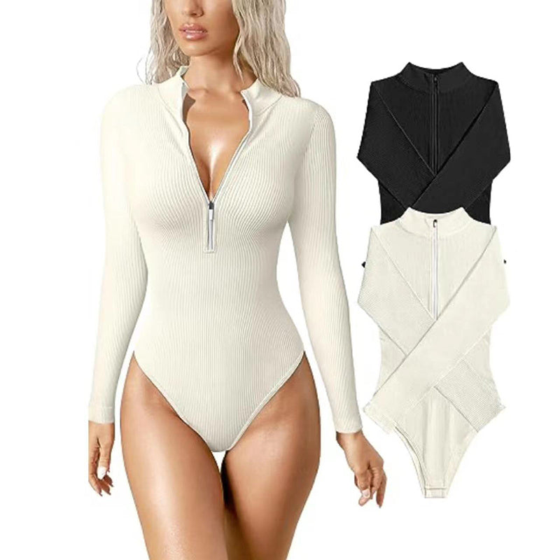 Fashion Long Sleeve Jumpsuit Seamless Slimming Shapewear For Women Romper