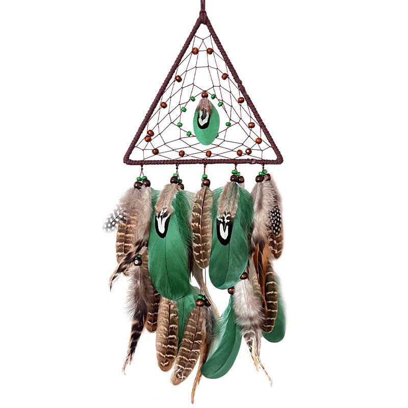 Indian Hanging Wind Chimes Ins Mori Creative Triangle Dream Catcher