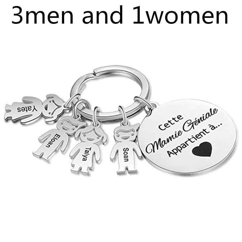 Stainless Steel Boy And Girl Keychain - myETYN