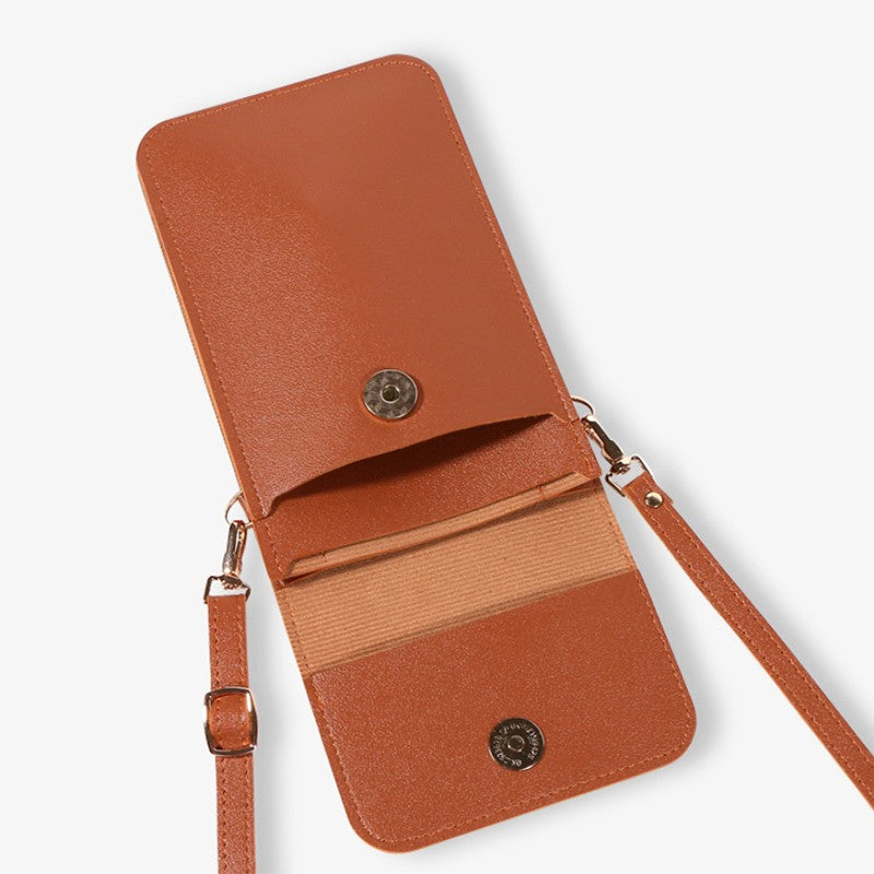 Mini Shoulder Crossbody Bags For Women Casual Solid Color Mobile Phone Bag Long Wallet - myETYN