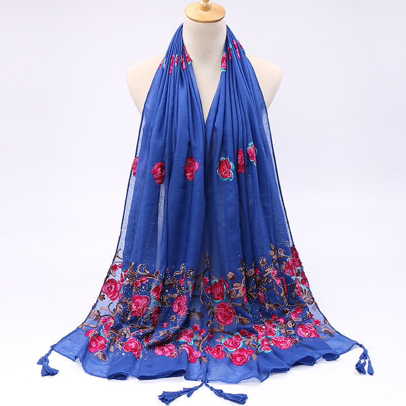 Fashion New Indian Style Classic Embroidered Scarf