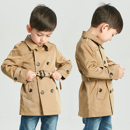 Kids' Overcoat Spring Boy's Trench Coat Mid-length