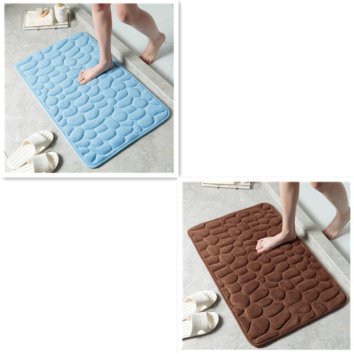 Pebble Stone Bathroom Carpet Toilet Floor Mat Door Mat