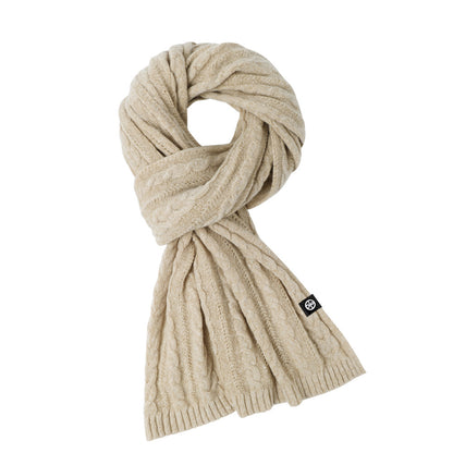 Winter Warmth: Versatile Solid Color Knitted Woolen Long Scarf for Women – Korean Style Shawl with a Sweet Fashion Touch - myETYN