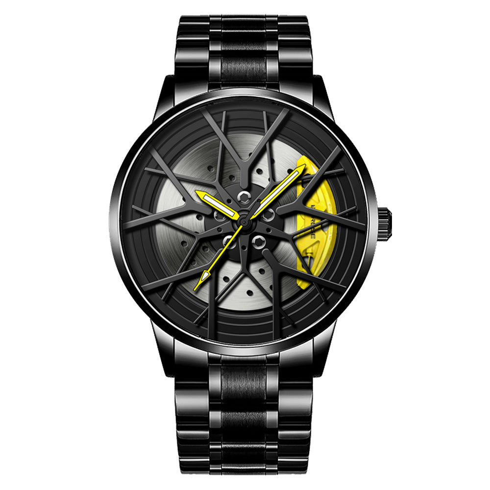 Waterproof Men's Luminous Wheel Watch