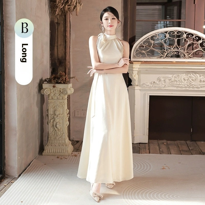 Summer Champagne Niche High-End Dress