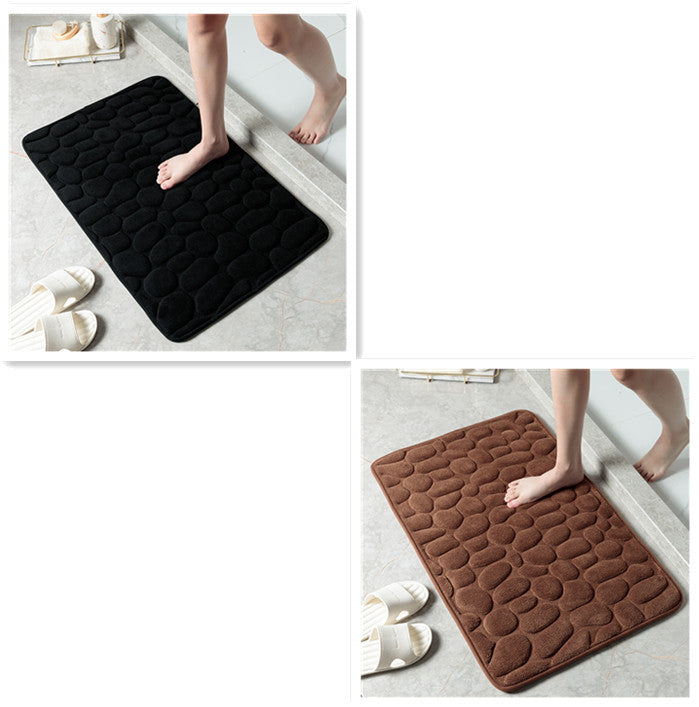 Pebble Stone Bathroom Carpet Toilet Floor Mat Door Mat