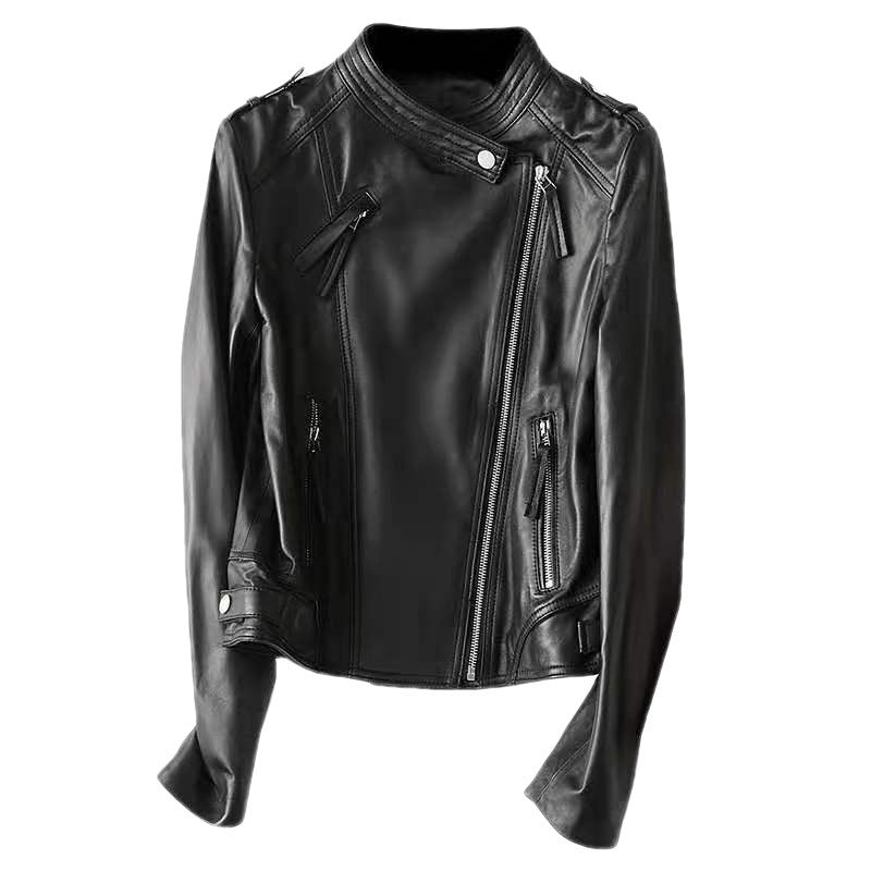 Sheepskin Small Motorcycle Jacket – Women’s Urban Style Leather Outerwear