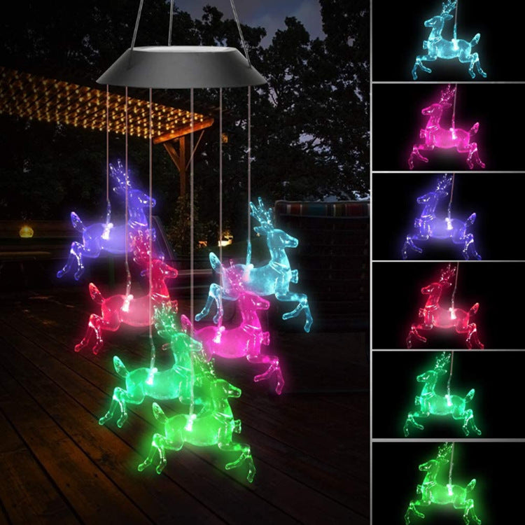 Outdoor Solar Wind Chime Lamp Hummingbird Butterfly Ball Wind Chime Garden Decoration - myETYN