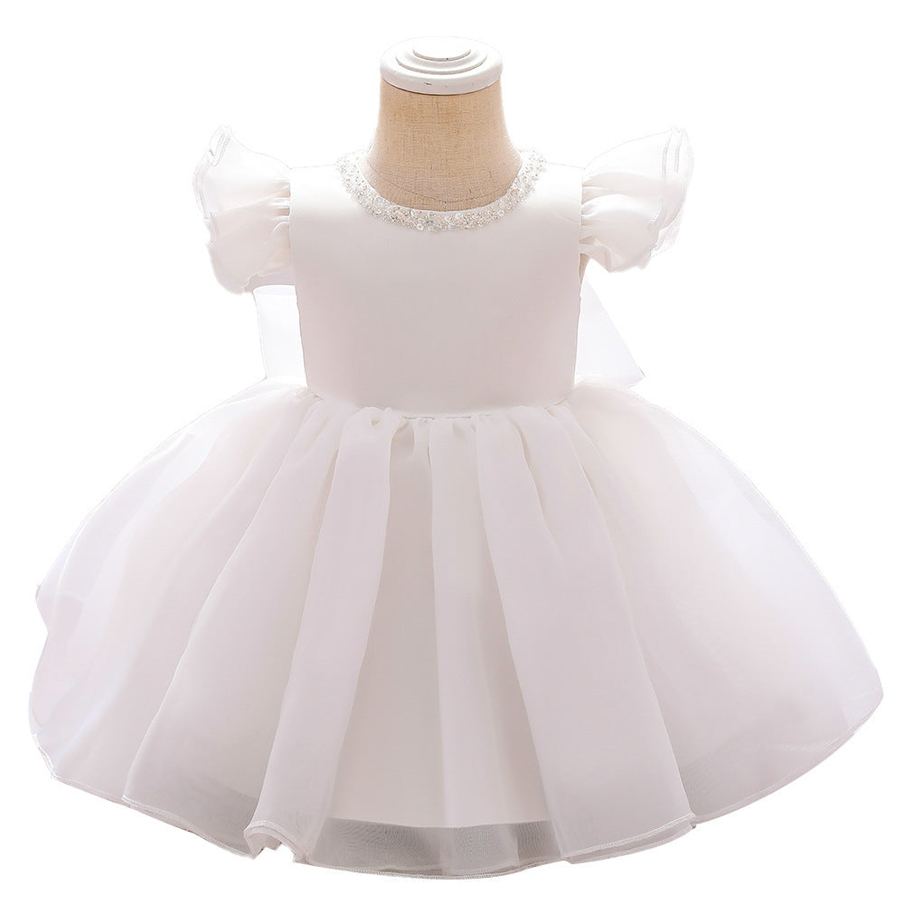 New Children's Flying Sleeve Puffy Princess Dress