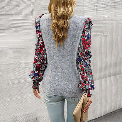 Women's Elegant Long-sleeved Top For Spring And Summer