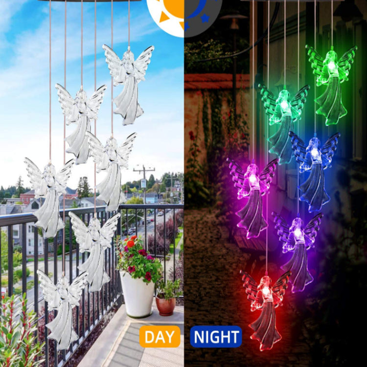 Outdoor Solar Wind Chime Lamp Hummingbird Butterfly Ball Wind Chime Garden Decoration - myETYN