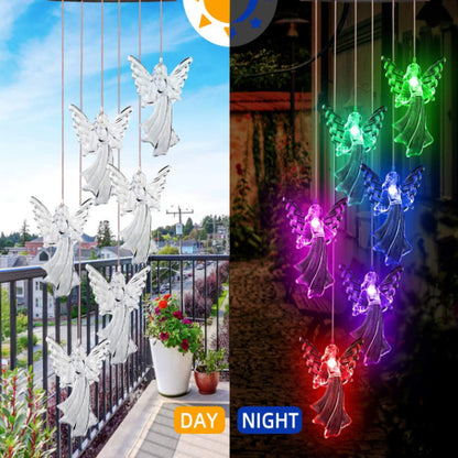 Outdoor Solar Wind Chime Lamp Hummingbird Butterfly Ball Wind Chime Garden Decoration - myETYN