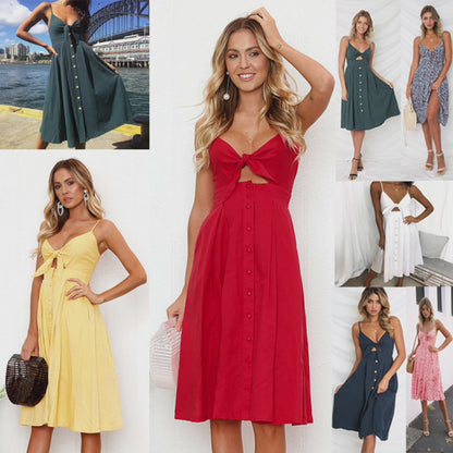 Women's Sleeveless Backless Bodycon Maxi Dress – Summer Spaghetti Strap Evening Party Dress