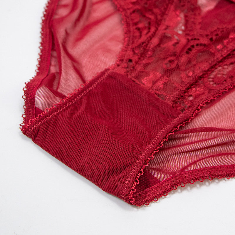 Year of Birth Red Underwear Lace Sexy Underwear Women Ultra Thin Transparent Temptation Briefs Cotton Crotch - myETYN